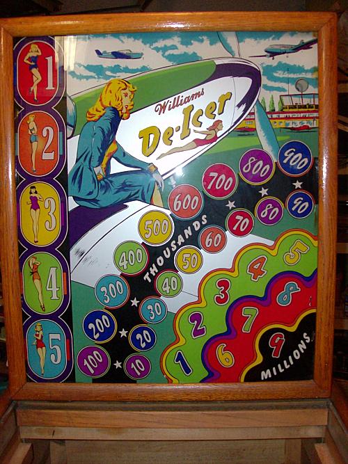 de icer pinball back glass